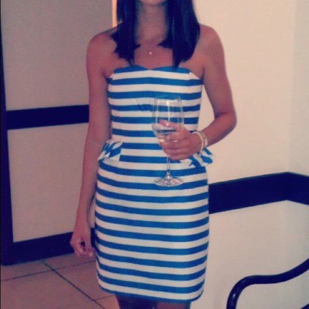 Lilly Pulitzer Strapless Peplum Dress